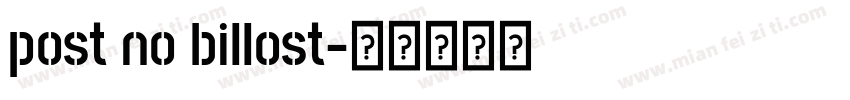 post no billost字体转换